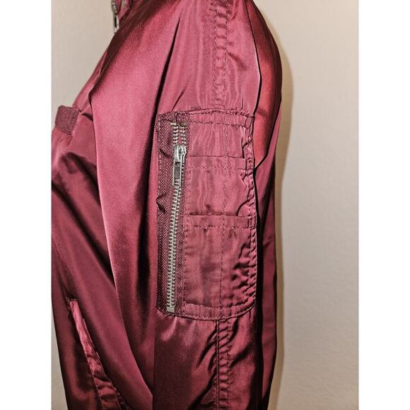 Women's Members Only Satin Cafe Racer Satin Bomber Jacket Size XS - Picture 5 of 12
